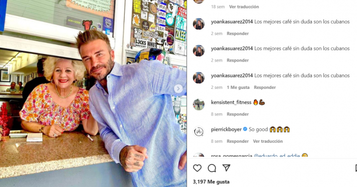 David Beckham confiesa ser un fanático de la comida cubana, además de compartirlo con orgullos en sus redes sociales.