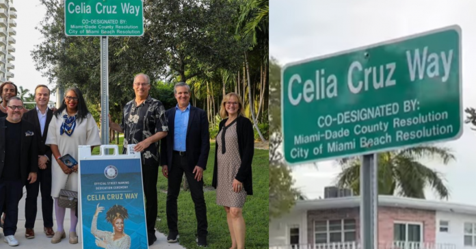 Alcalde de Miami Beach inaugura la calle Celia Cruz Way
